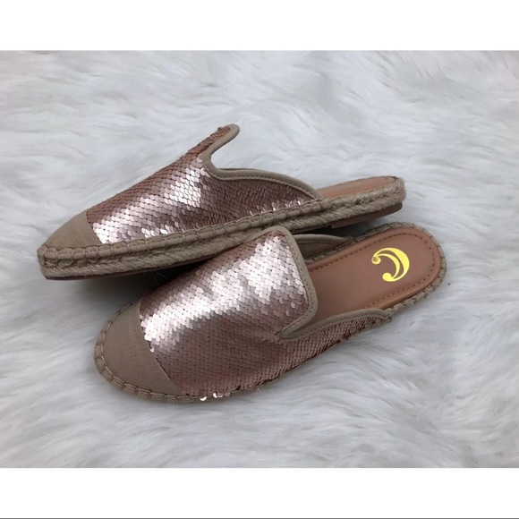 Charming Charlie Shoes - Charming Charlie Sequin Elloquent Espadrilles Flat